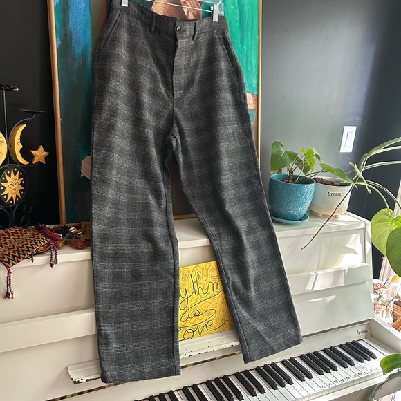 GAP Men's Gray Plaid Dress Pants 31 X 30 Wool Blend - Picture 9 of 16